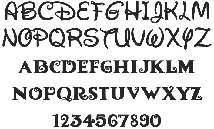 descendants font samples