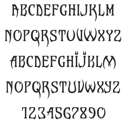 wicked queen font samples